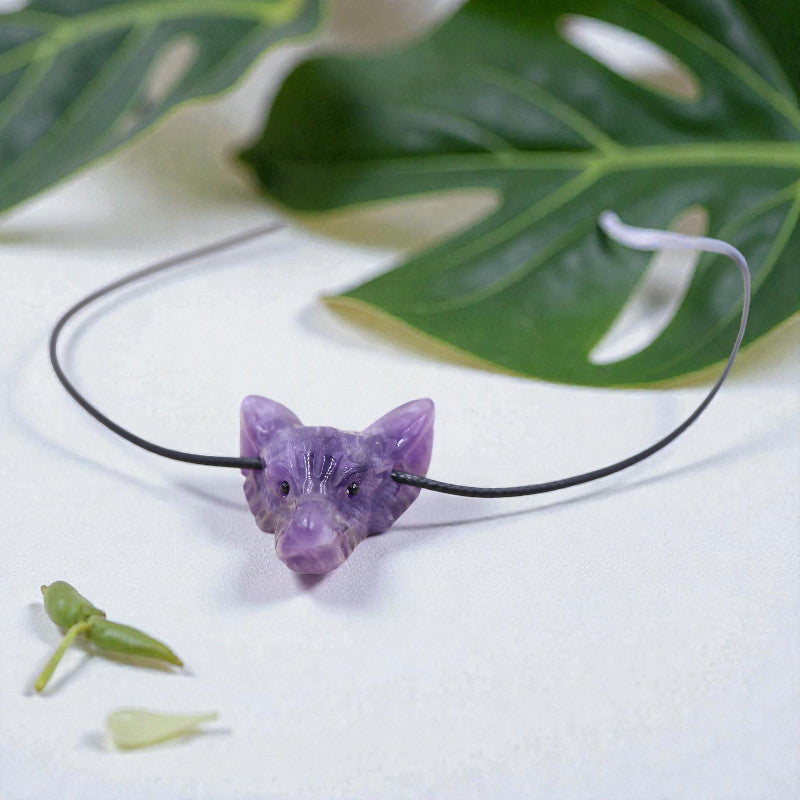 Pendentif Améthyste tête de loup