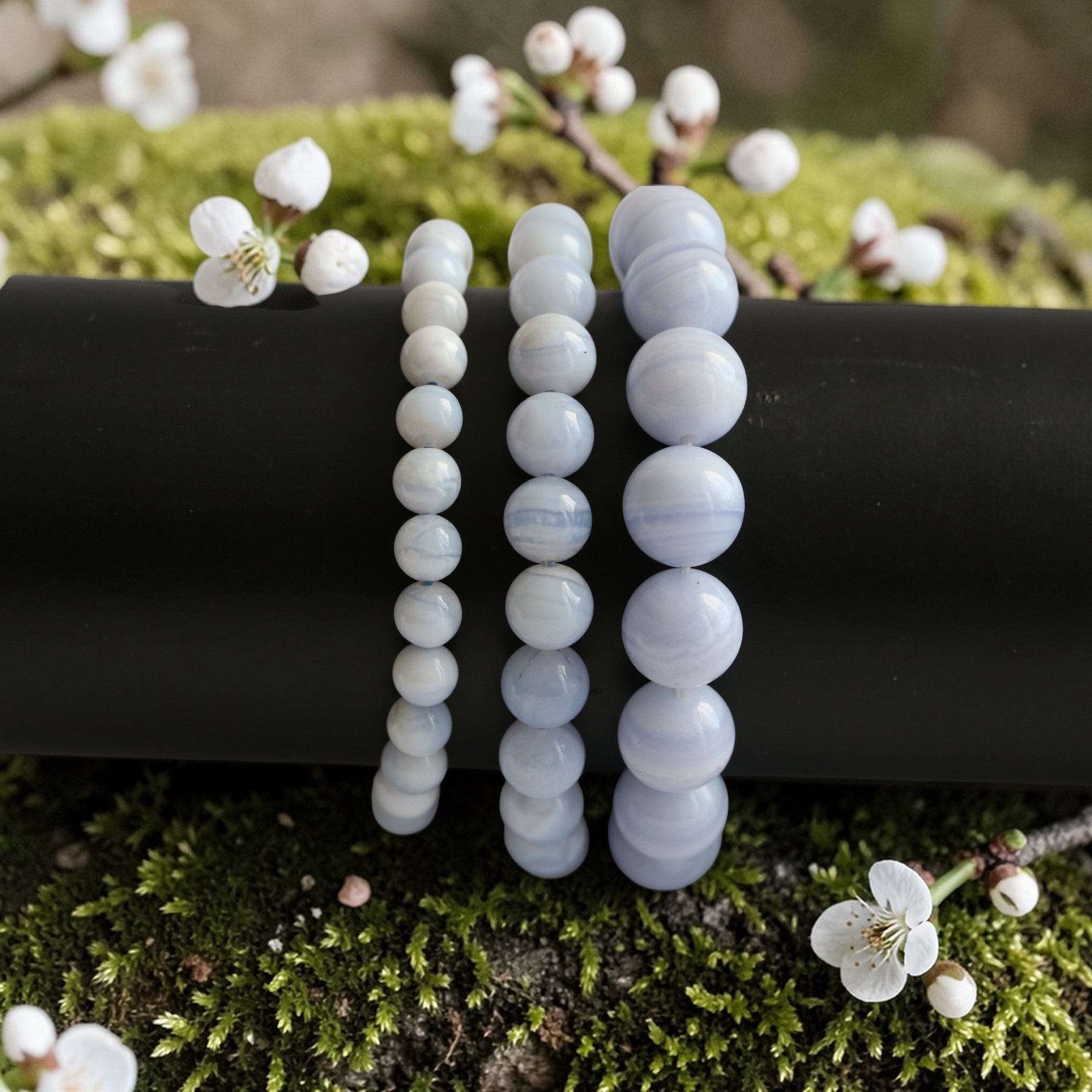 Bracelet Calcédoine Bleue | Pierre de Communication Douceur