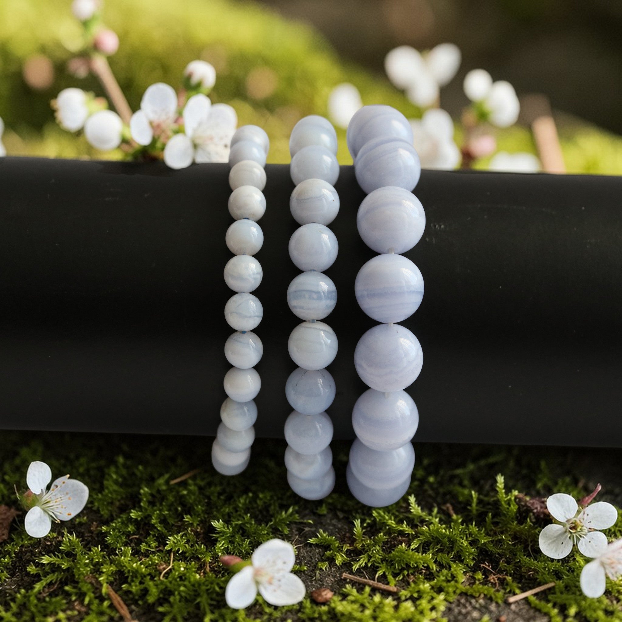 Bracelet Calcédoine Bleue | Pierre de Communication Douceur