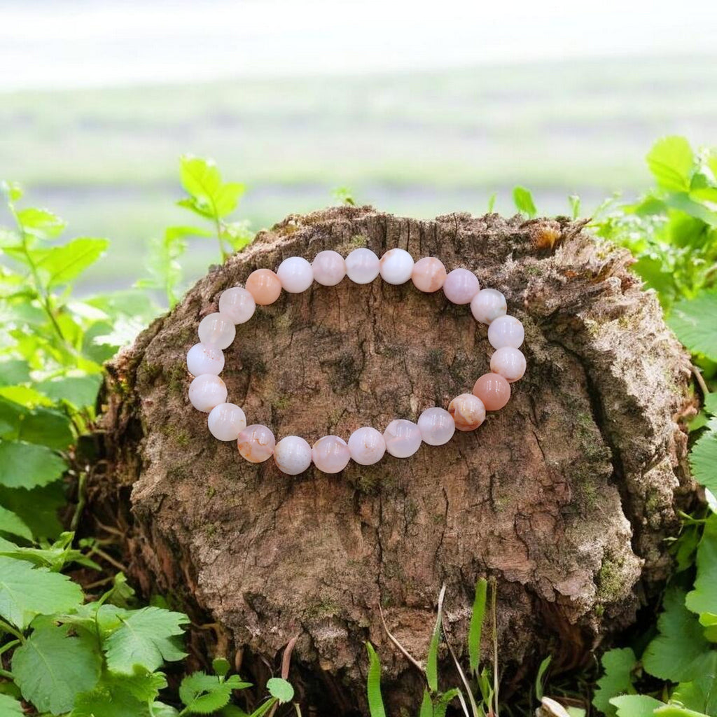 Bracelet Calcédoine Rose | Pierre authentique Douceur Paix Communication