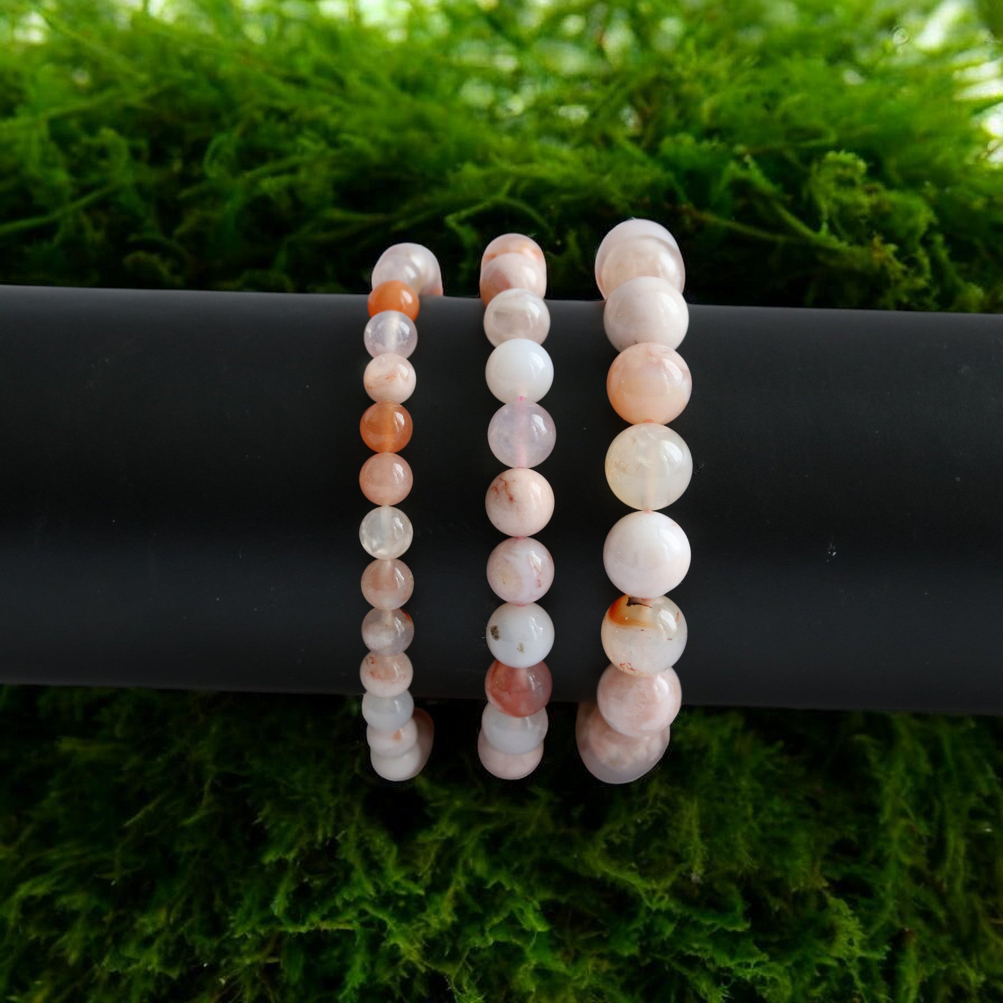 Bracelet Calcédoine Rose | Pierre authentique Douceur Paix Communication