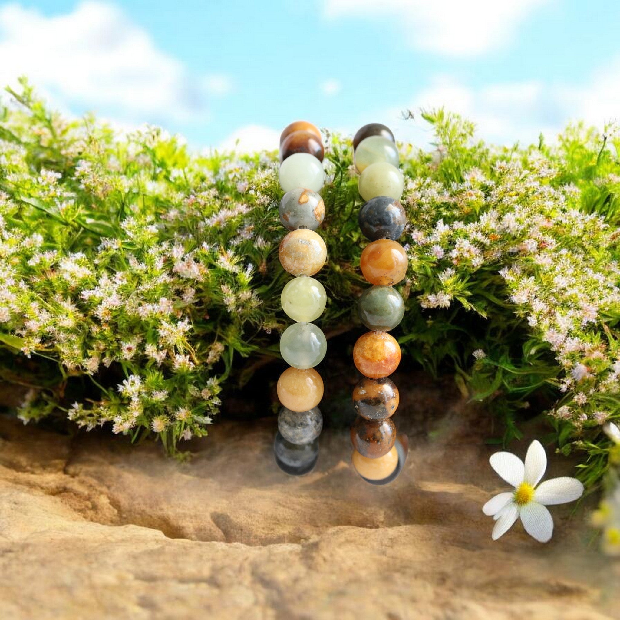 Bracelet Serpentine | Pierre authentique Verte Apaisement Harmonie