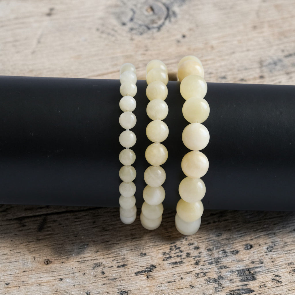 Bracelet Élastique en Calcite Orange – Pierre d’Énergie et de Joie