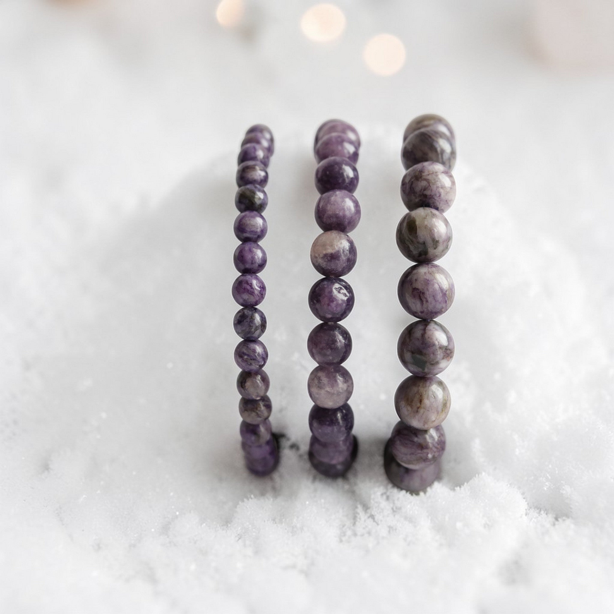Bracelet en Charoïte – Pierre de Sérénité et d’Intuition