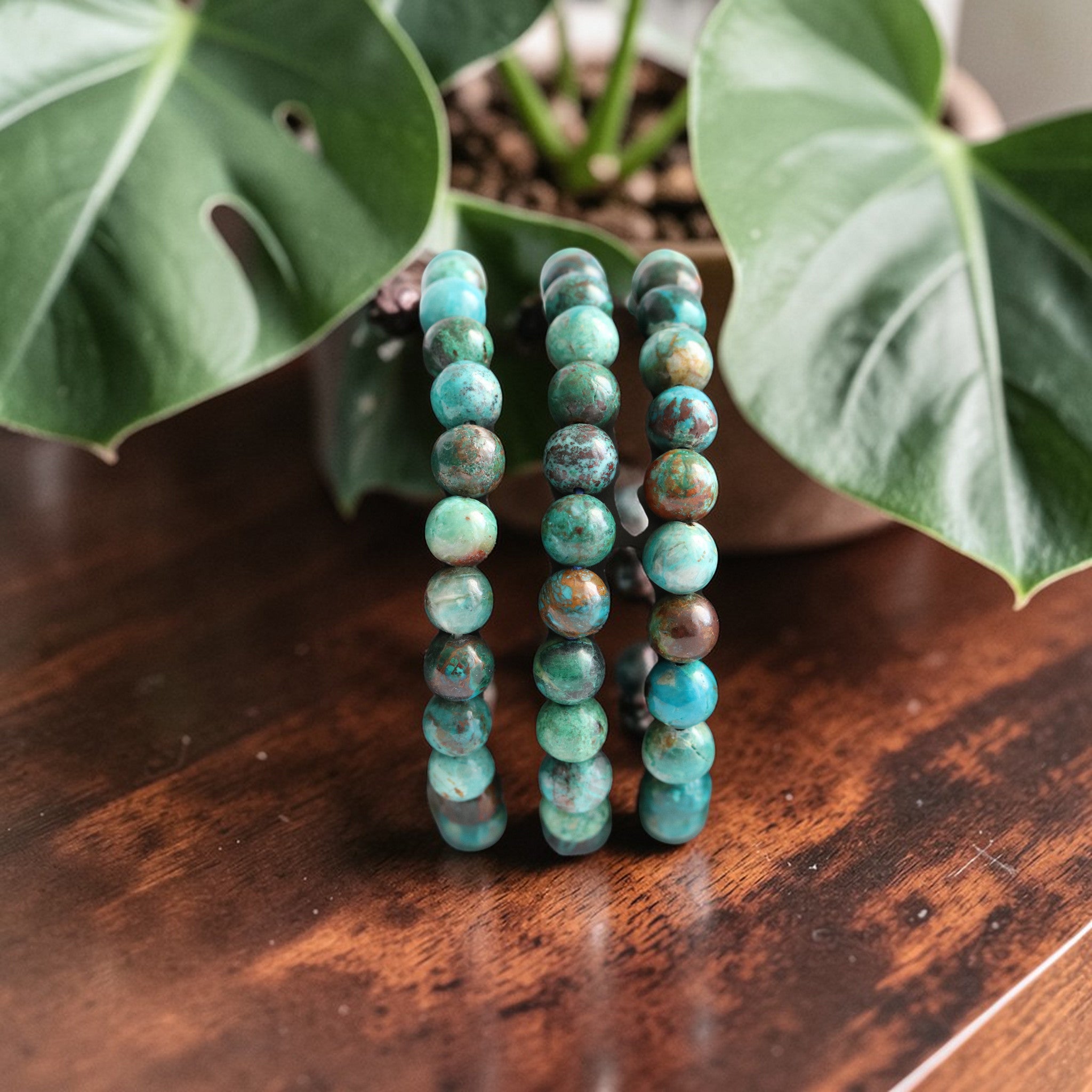 Bracelet Chrysocolle Élastique – Pierre Apaisement & Expression Émotionnelle