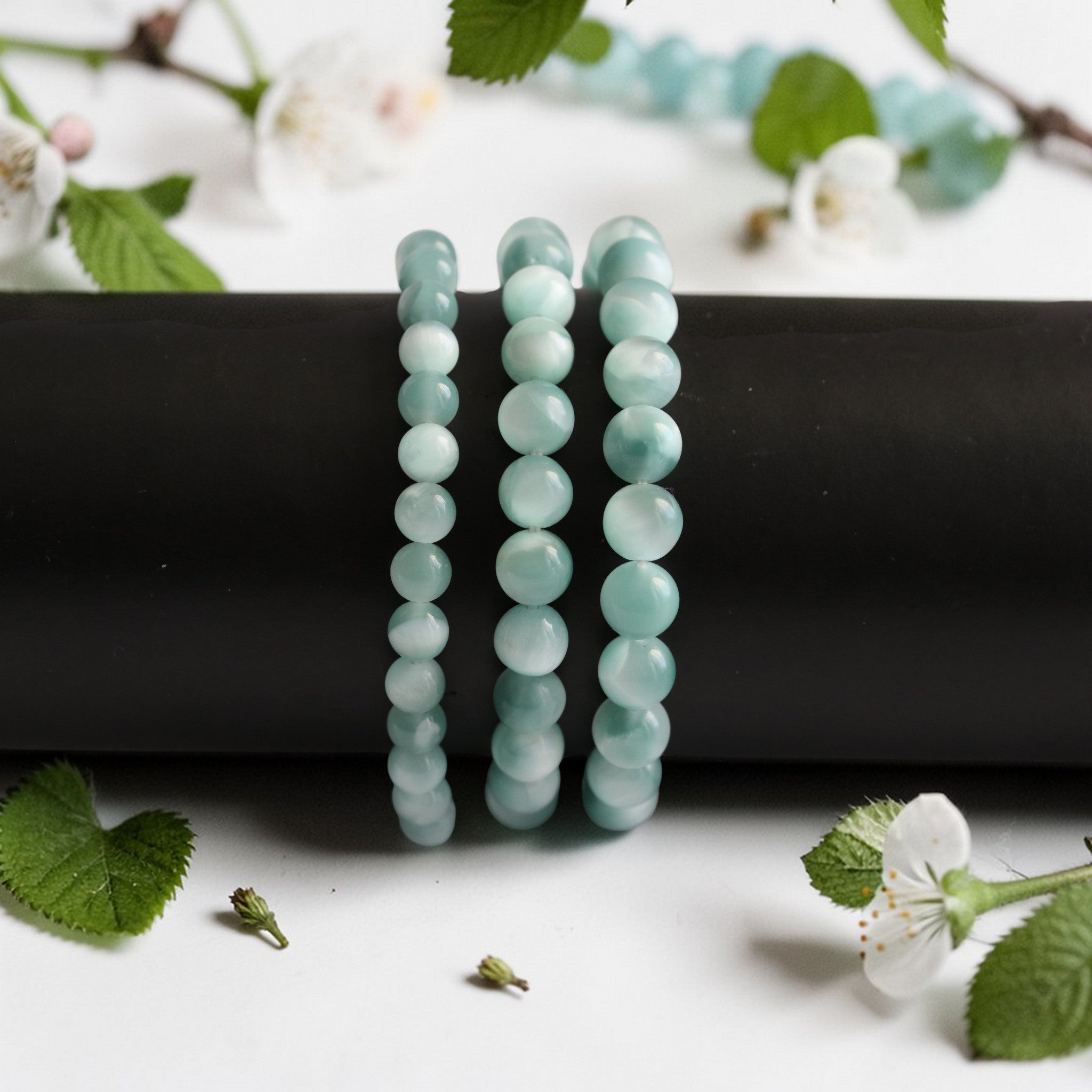 Bracelet Garniérite (Pierre de Lune Verte) – Harmonie & Renouveau du Cœur