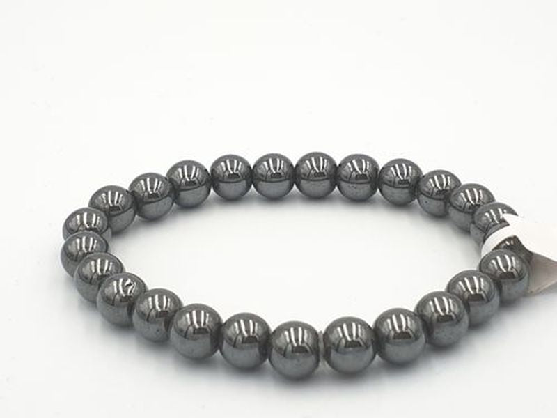 Bracelet Hématite | Pierre authentique Métallique Protection Ancrage