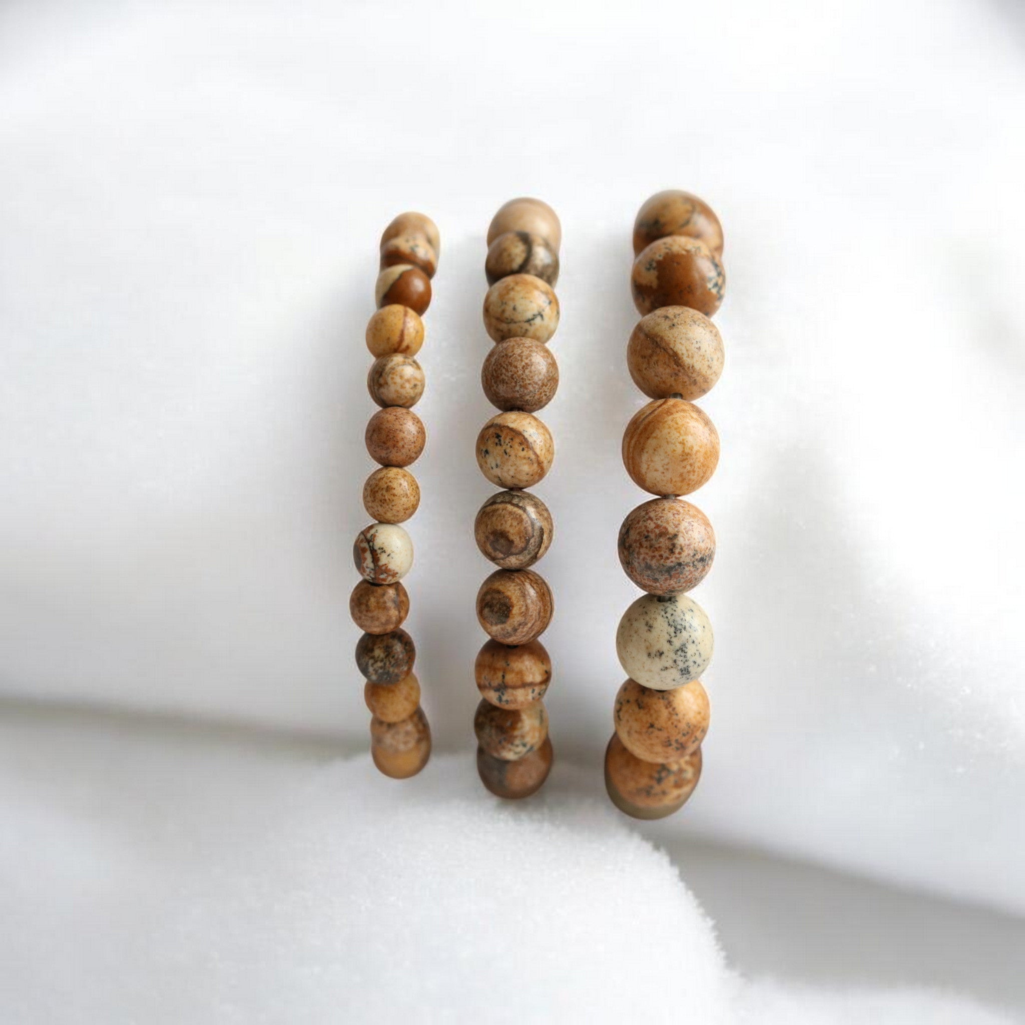 Bracelet Jaspe Paysage – Bracelet Élastique Pierre