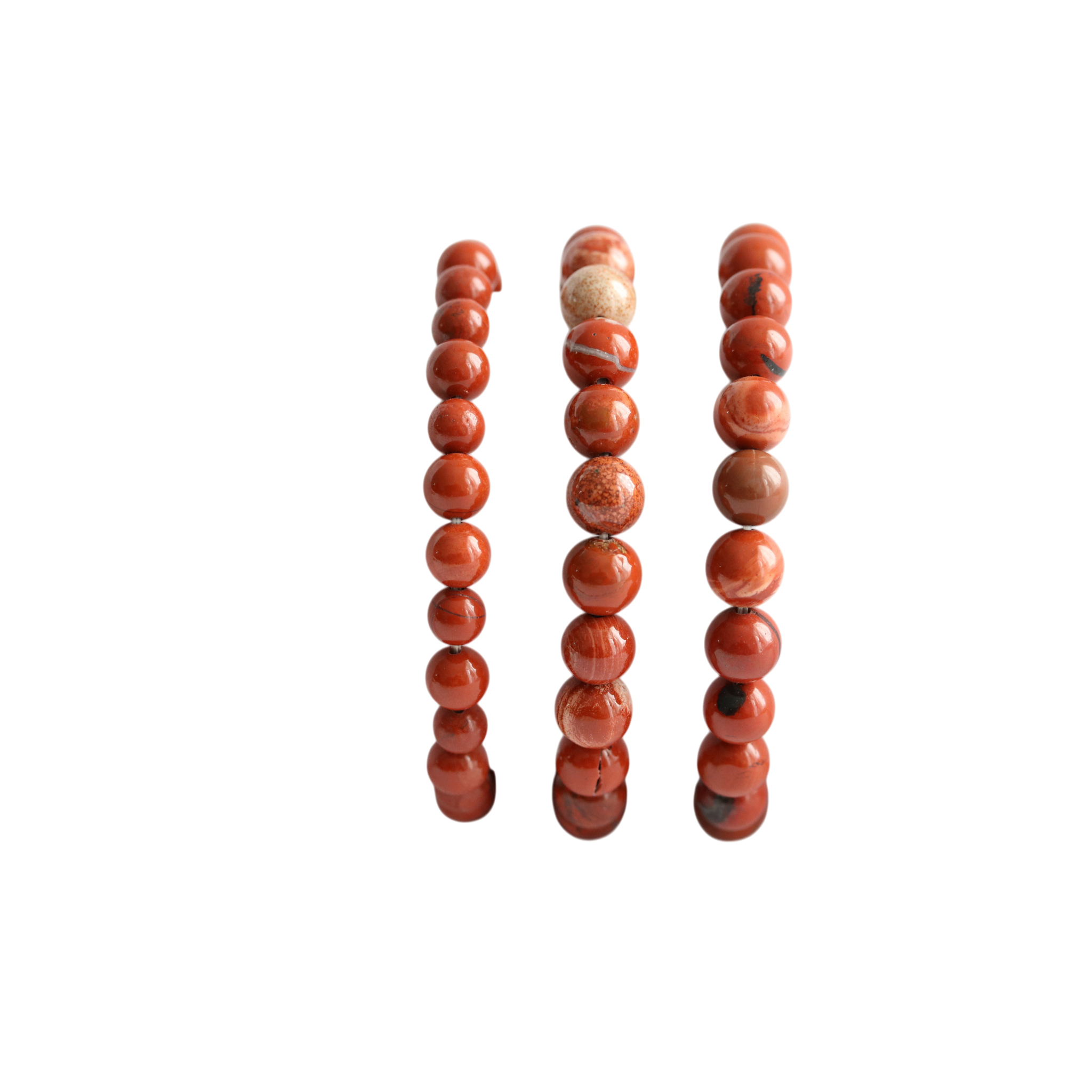 Bracelet Élastique en Jaspe Rouge – Pierre d’Énergie et d’Ancrage