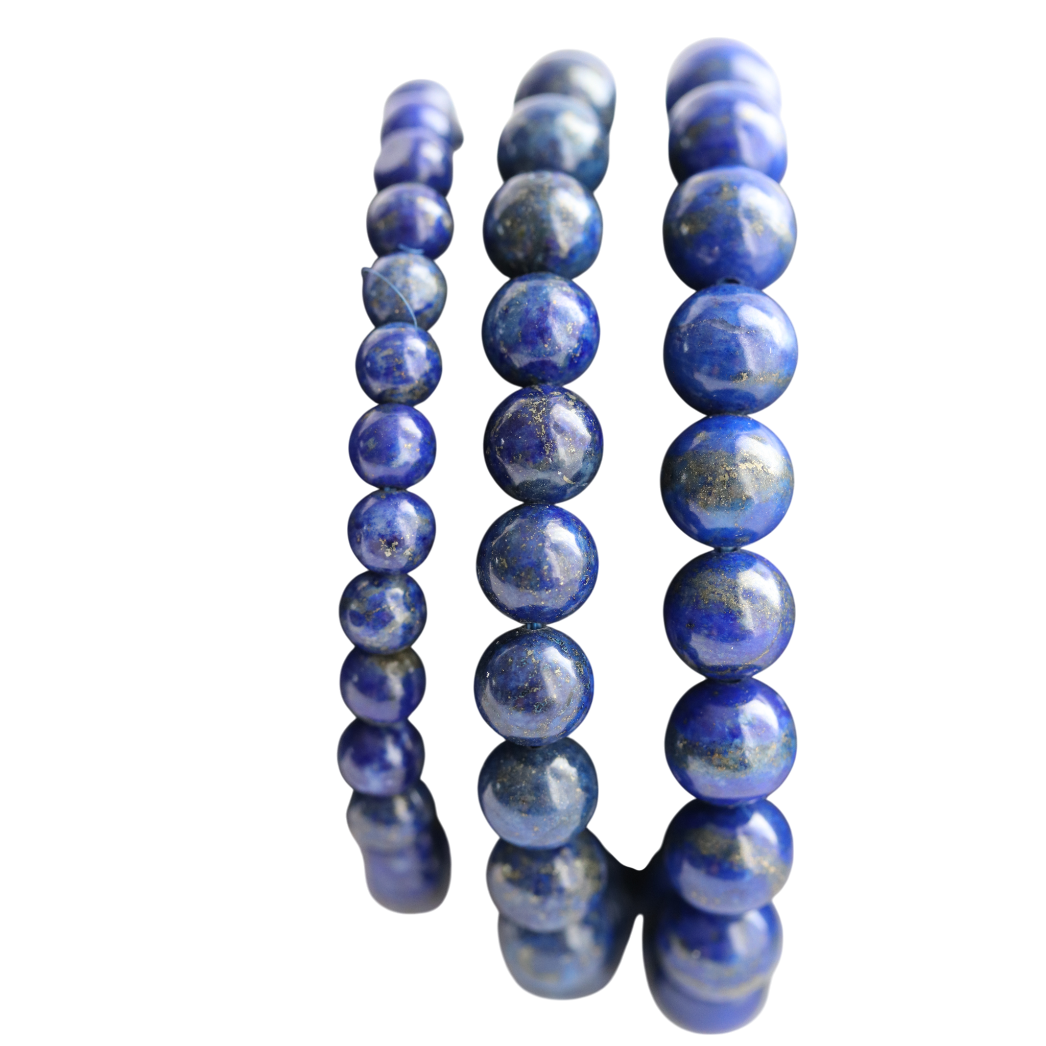 Bracelet Lapis Lazuli – Perles Rondes | Pierre de Sagesse et Communication