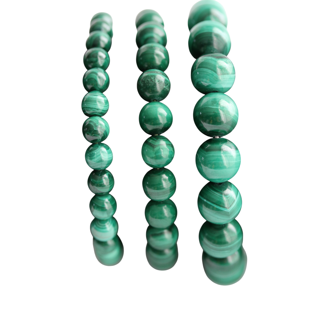 Bracelet Malachite en Pierre – Bracelet Élastique Protection & Énergie Positive