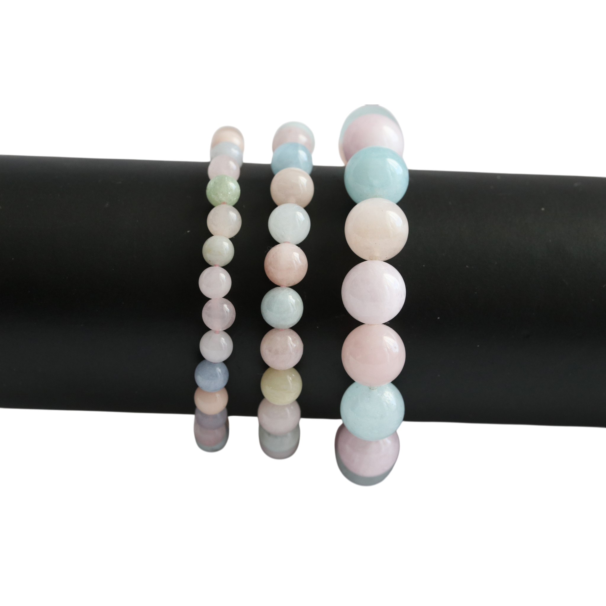 Bracelet Morganite Élastique – Pierre d’Amour Doux & Harmonie du Cœur
