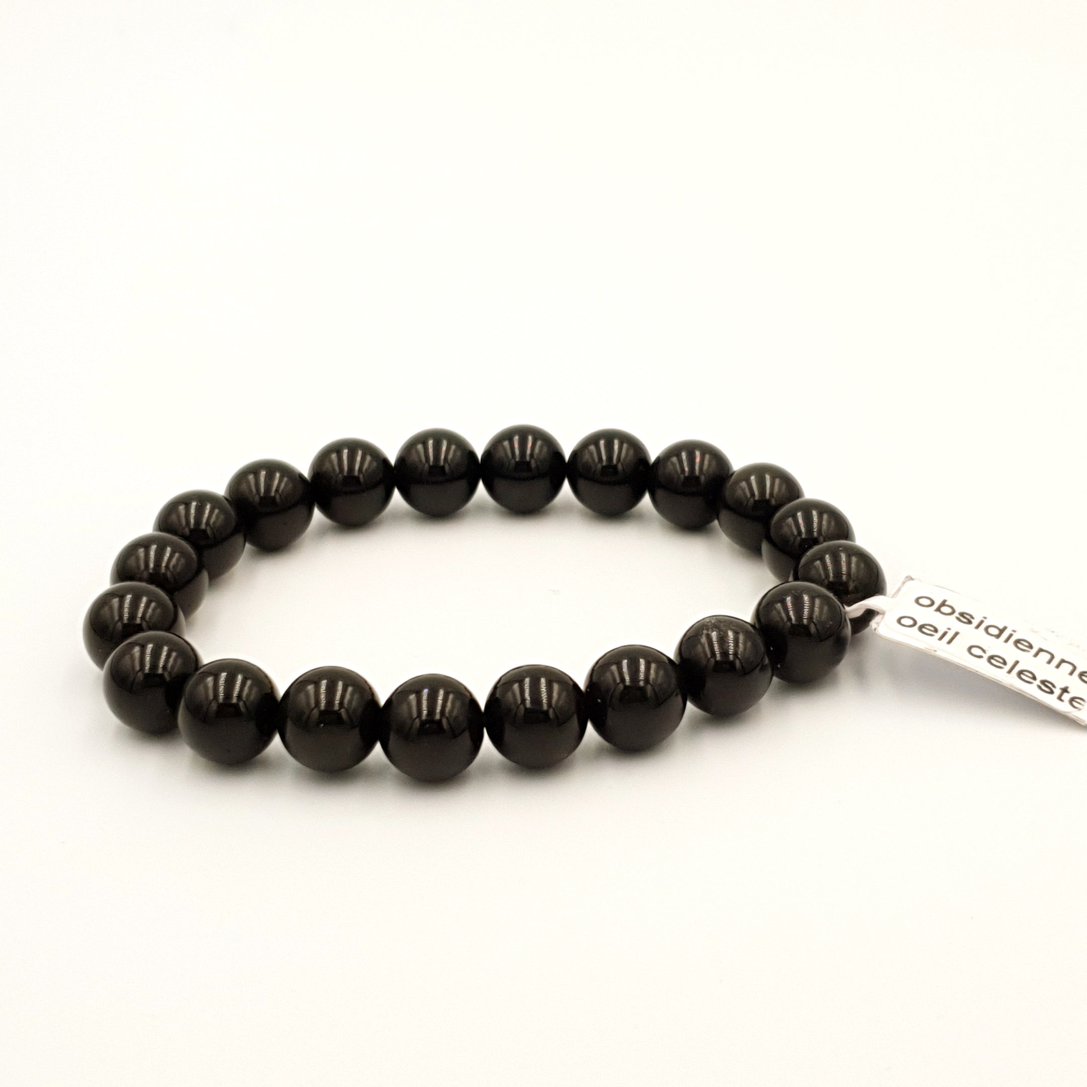 Bracelet Obsidienne Oeil Céleste | Pierre Protection Intuition