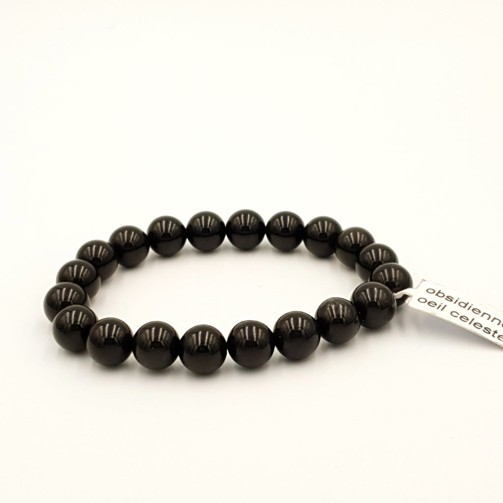 Bracelet Obsidienne Oeil Céleste | Pierre Protection Intuition