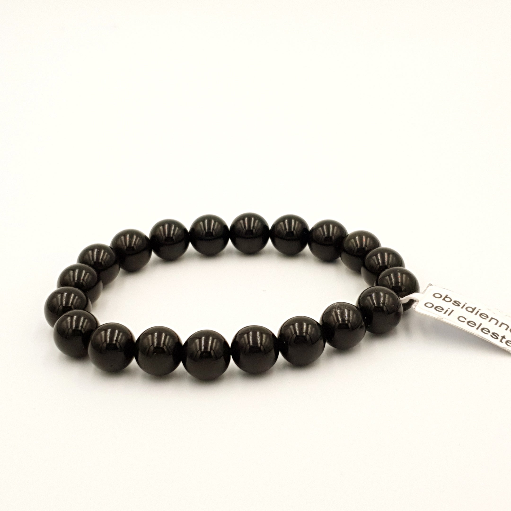 Bracelet Obsidienne Oeil Céleste | Pierre Protection Intuition