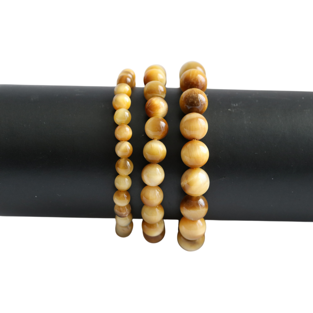 Bracelet Œil de Tigre Doré – Pierre de Protection & Confiance