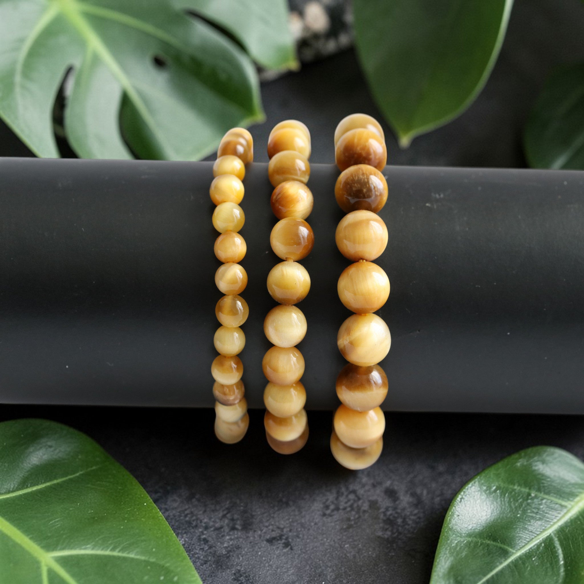 Bracelet Œil de Tigre Doré – Pierre de Protection & Confiance