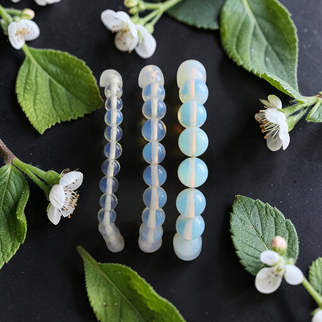 Bracelet Opaline – Bracelet Élastique Pierre Opaline Élégante