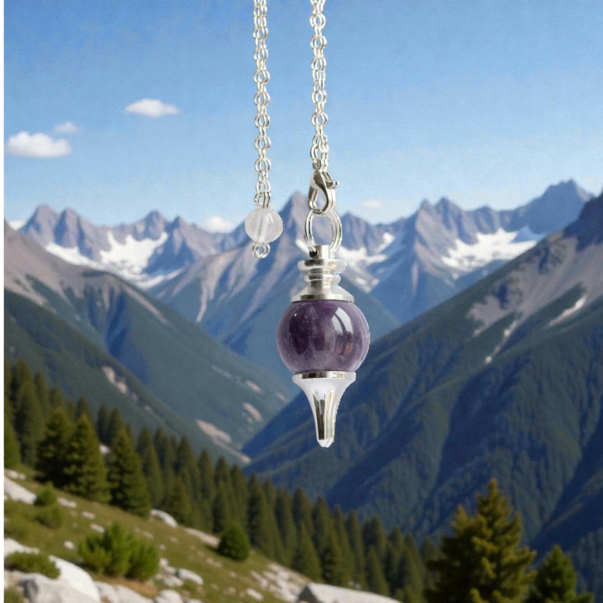 Pendule Séphoroton Améthyste – Pendule Divinatoire Pierre Protection Spiritualité