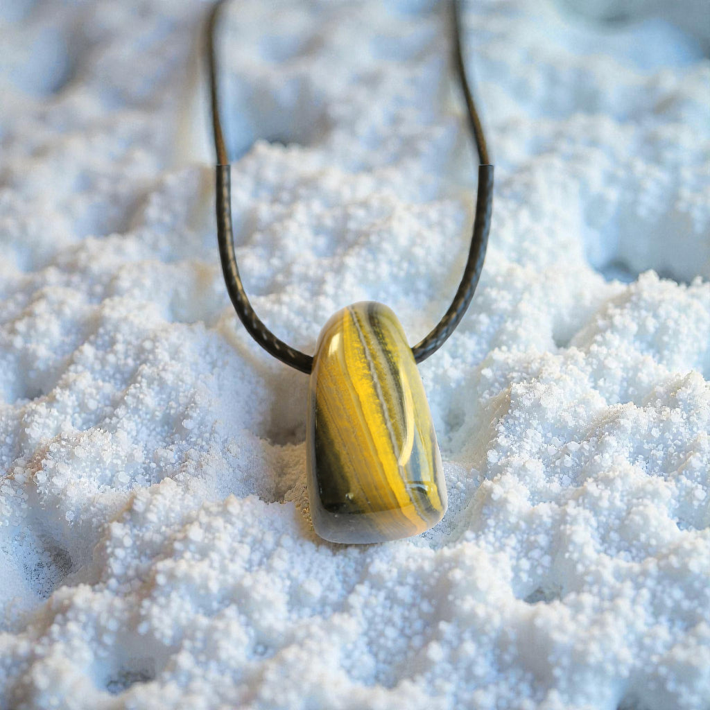 Pendentif Jaspe Bourdon (Bumblebee) – Collier Pierre Énergie et Confiance