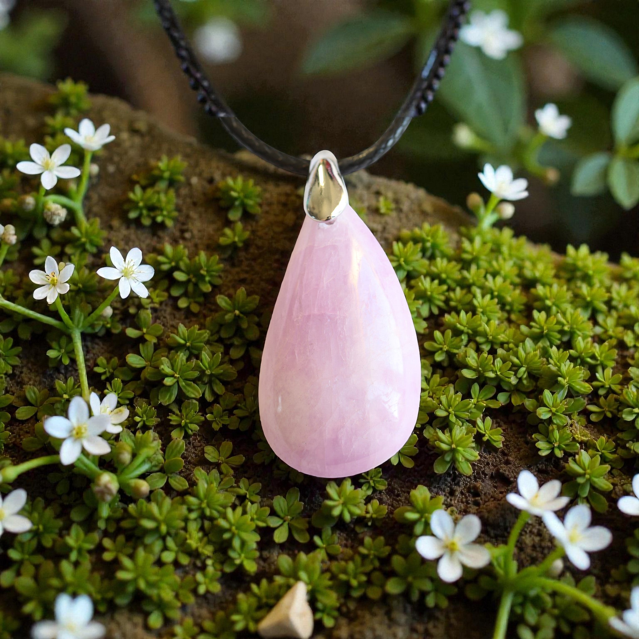 Pendentif Kunzite – Pierre Rose Violette Apaisante & Amour Inconditionnel