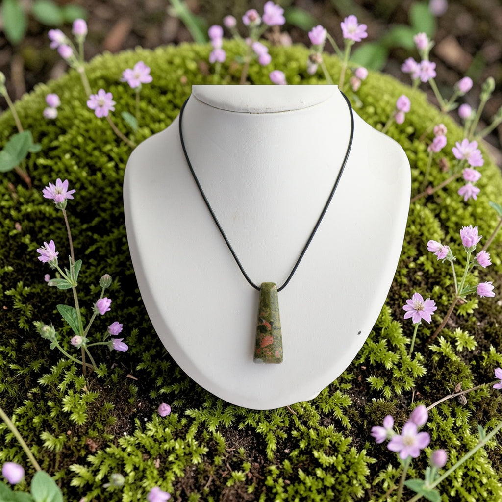Pendentif Unakite – Pierre d’Harmonie et d’Équilibre