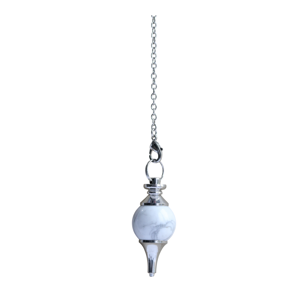 Pendule Séphoroton en Howlite – Pendule de Radiesthésie