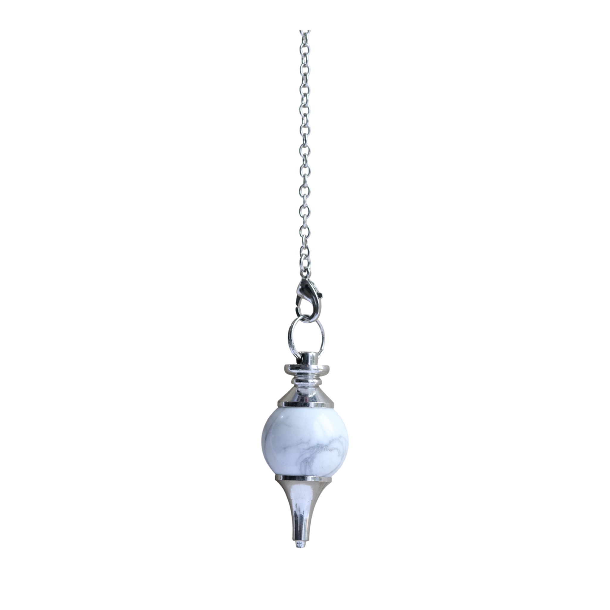 Pendule Séphoroton en Howlite – Pendule de Radiesthésie