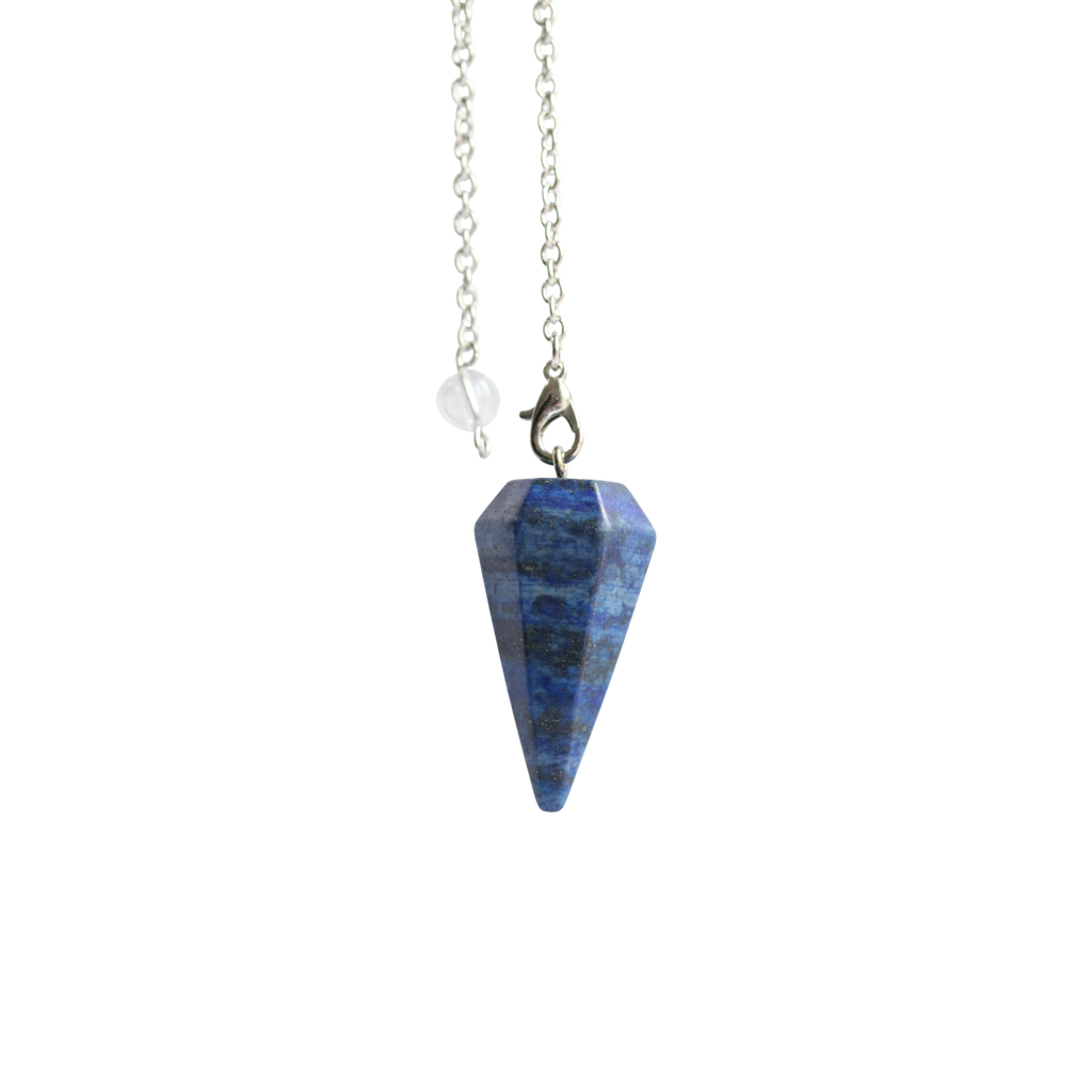 Pendule Hexagonal en Lapis-Lazuli – Pendule divinatoire Radiesthésie