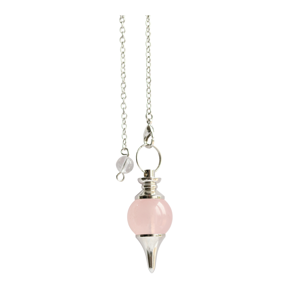 Pendule Séphoroton en Quartz Rose – Pendule de Radiesthésie