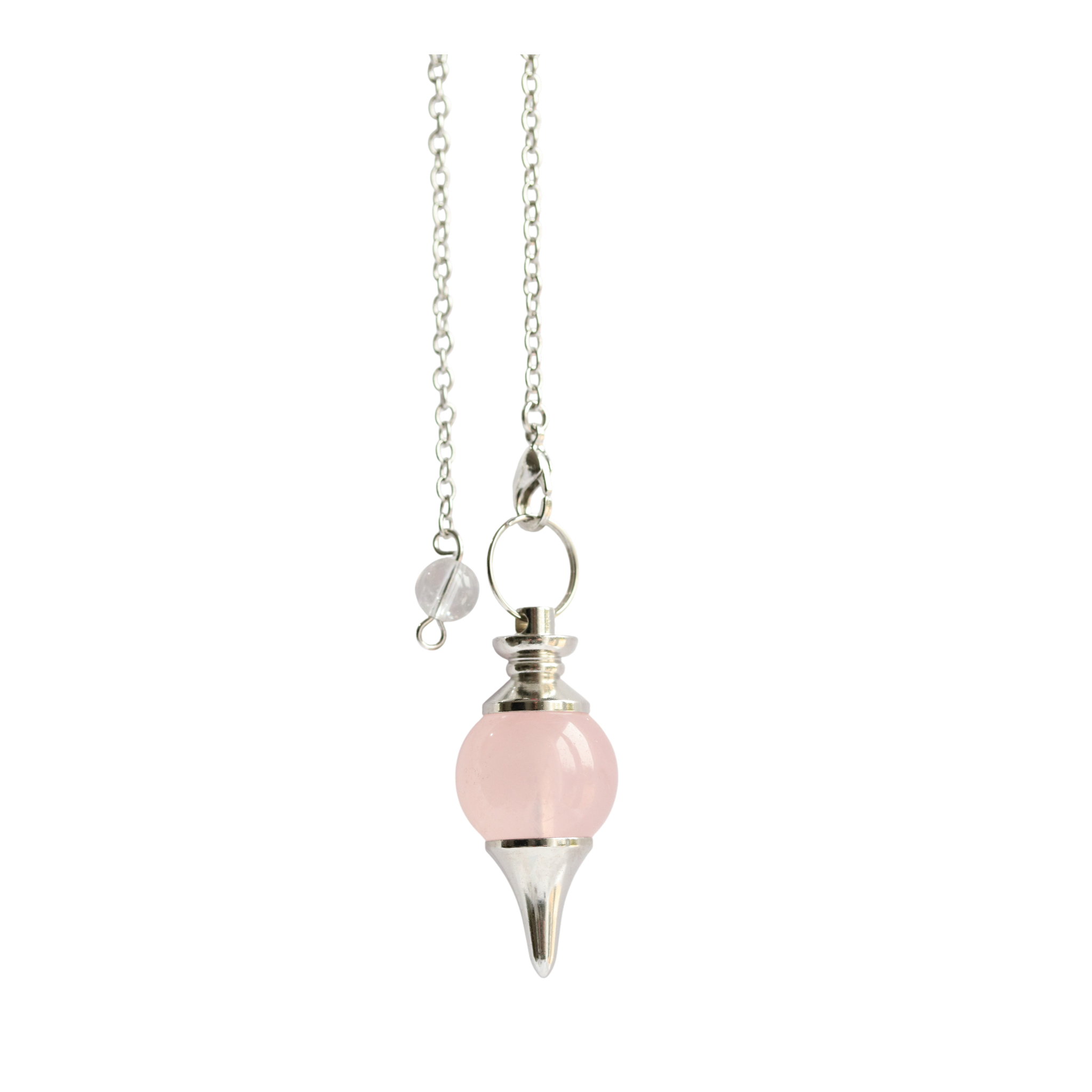 Pendule Séphoroton en Quartz Rose – Pendule de Radiesthésie