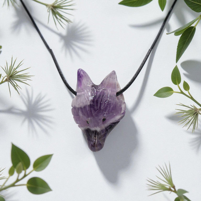 Pendentif Améthyste tête de renard